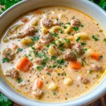 Creamy Parmesan Italian Sausage Ditalini Soup Recipe