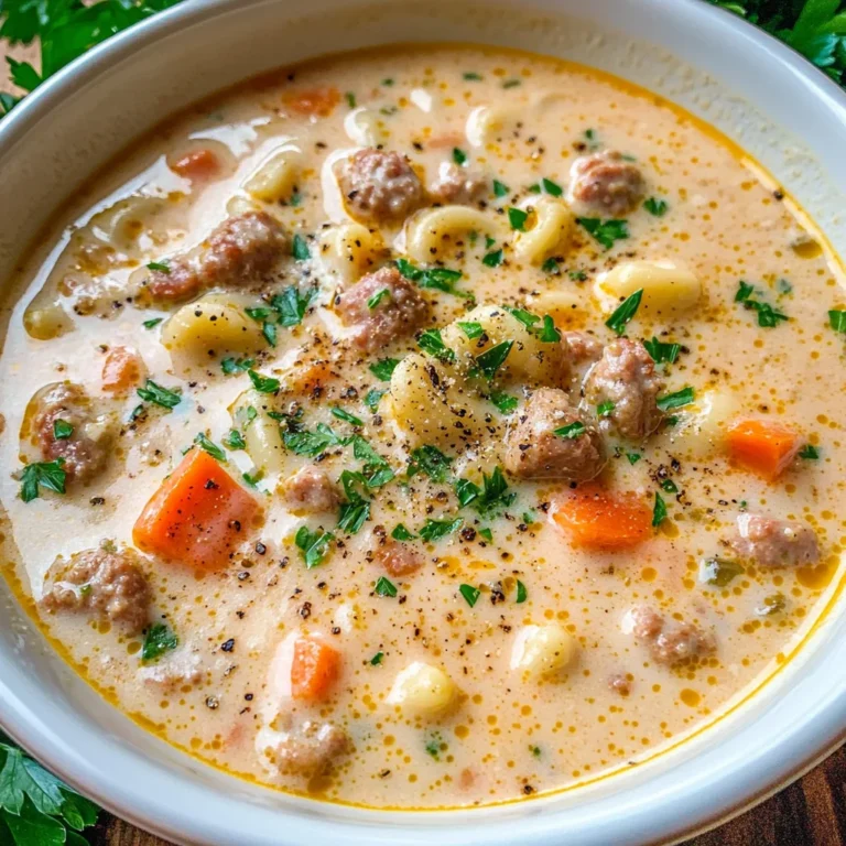 Creamy Parmesan Italian Sausage Ditalini Soup Recipe