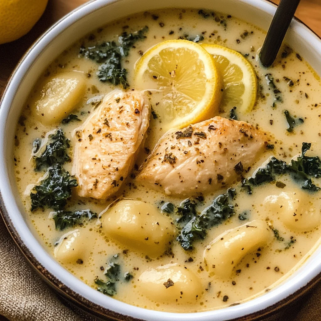 Creamy Winter Lemon Chicken Gnocchi Soup
