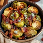 Crispy Brussel Sprouts with Bacon and Cheese