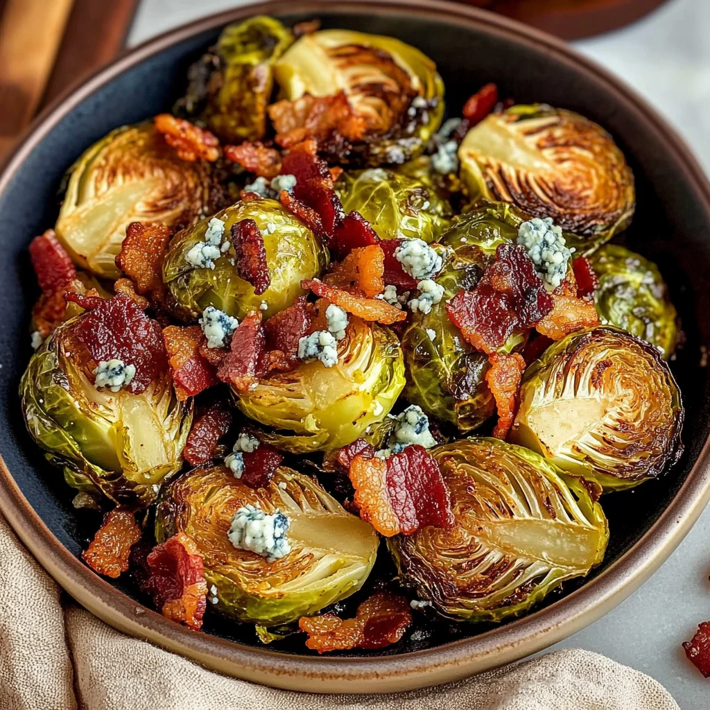 Crispy Brussel Sprouts with Bacon and Cheese