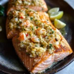 Elegant Crab Shrimp Stuffed Salmon