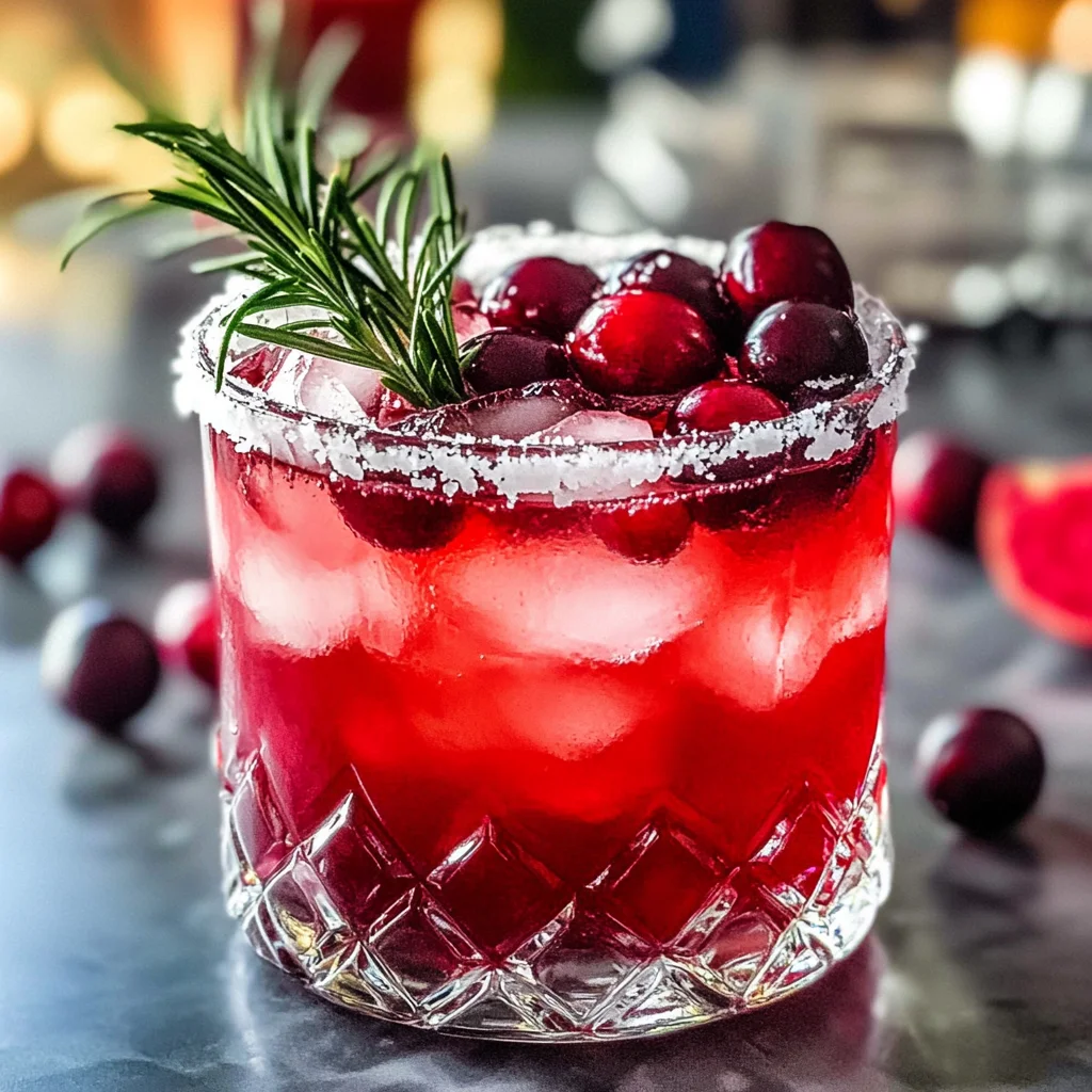 Festive Christmas Cranberry Margarita