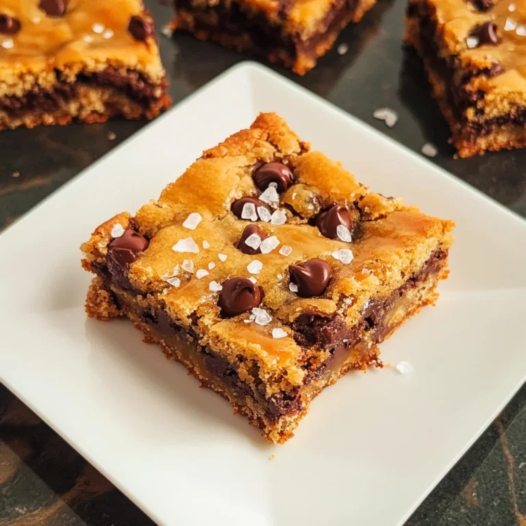 Gooey Salted Caramel Chocolate Chip Cookie Bars You'll Love