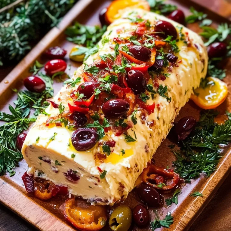 Holiday Antipasto Cheese Log