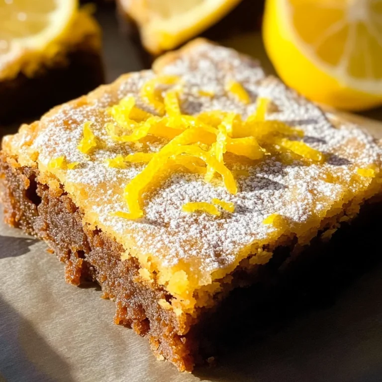 One Bowl Lemon Brownies