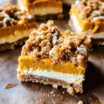 Pumpkin Cheesecake Bars with Streusel