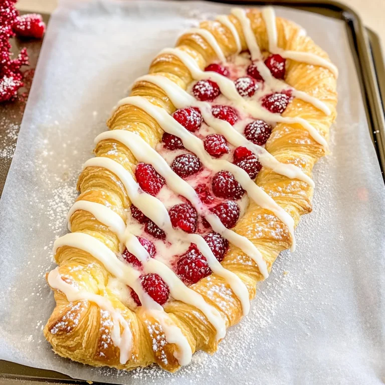 Raspberry-Cream Cheese Holiday Crescent Danish