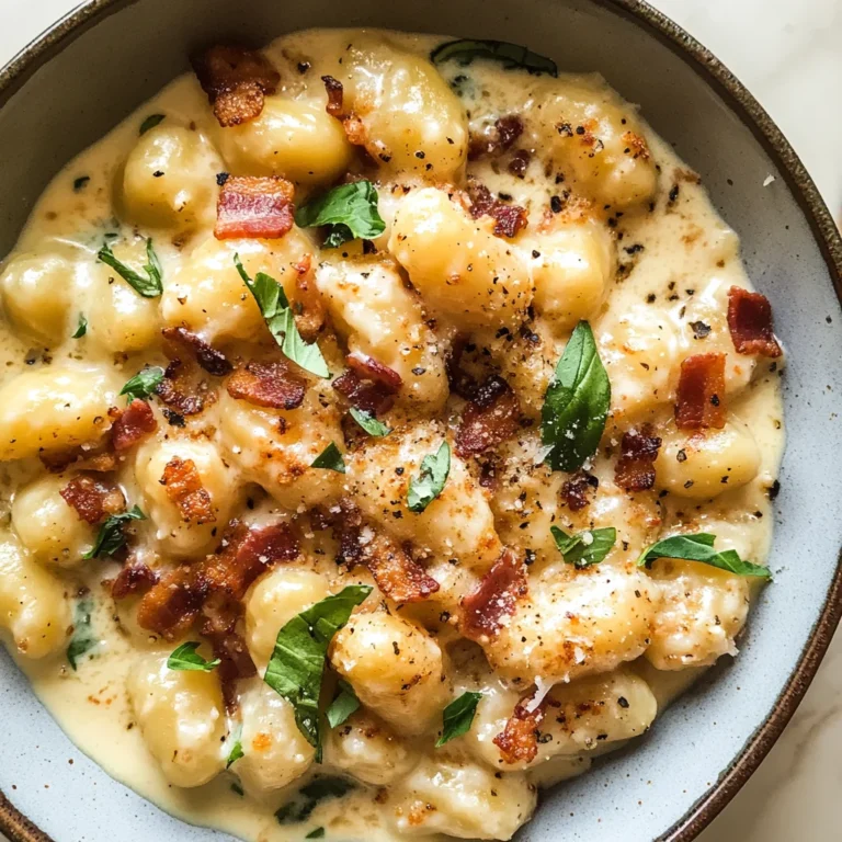 Roasted Garlic Cream Sauce with Gnocchi
