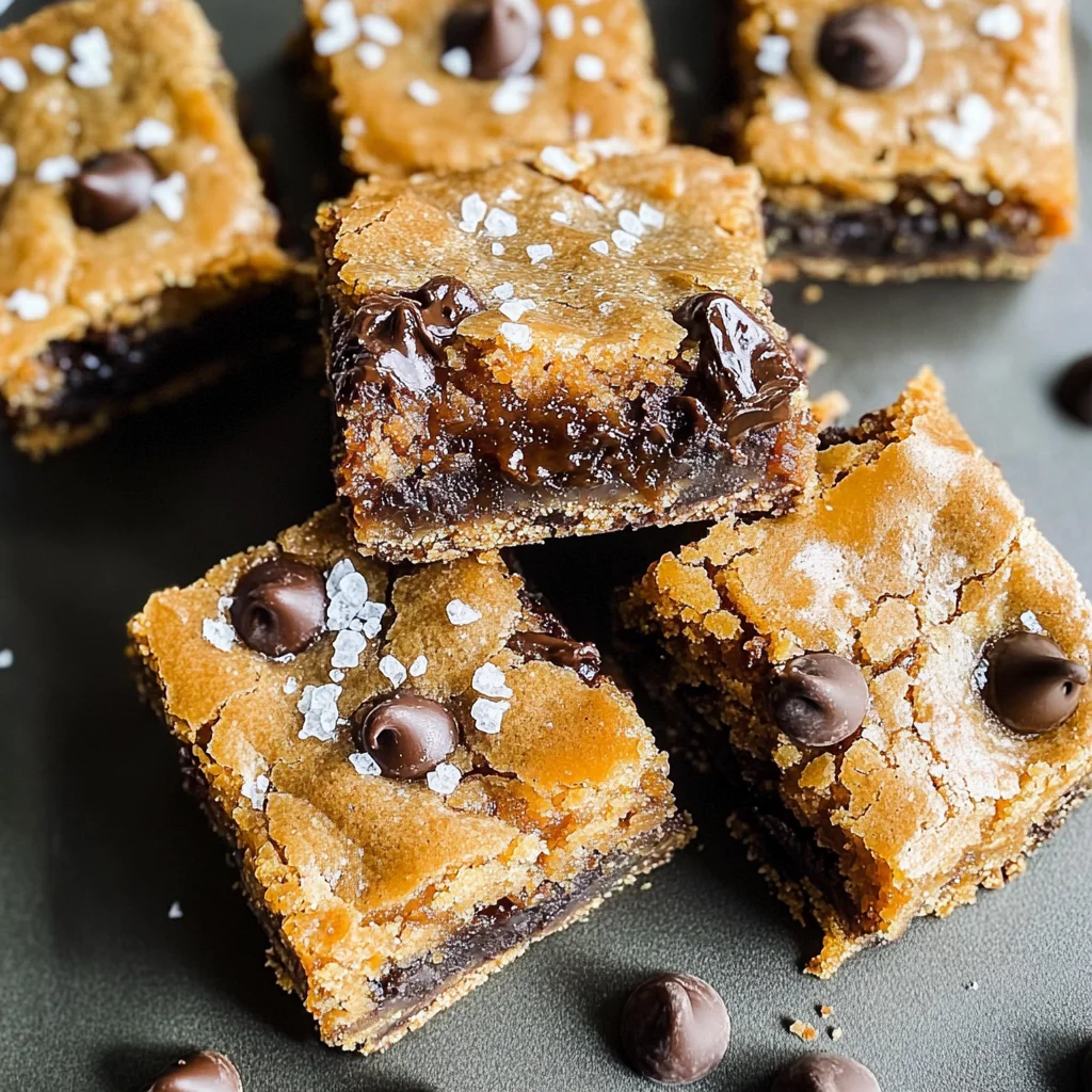 Salted Caramel Chocolate Chip Cookie Bars