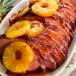 Sticky Pineapple Brown Sugar Glazed Ham
