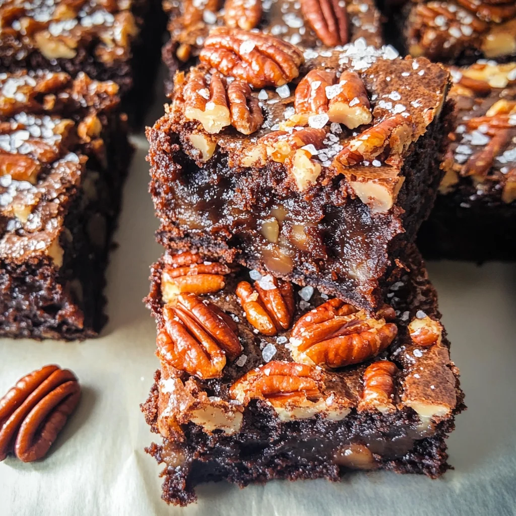 The Best Salted Pecan Pie Brownies