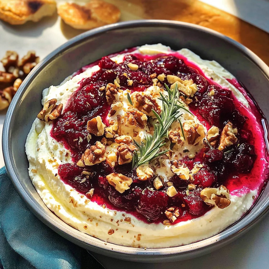 Whipped Feta with Cranberries & Walnuts