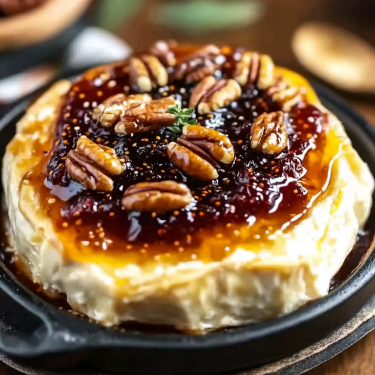Baked Brie with Fig Jam and Pecans