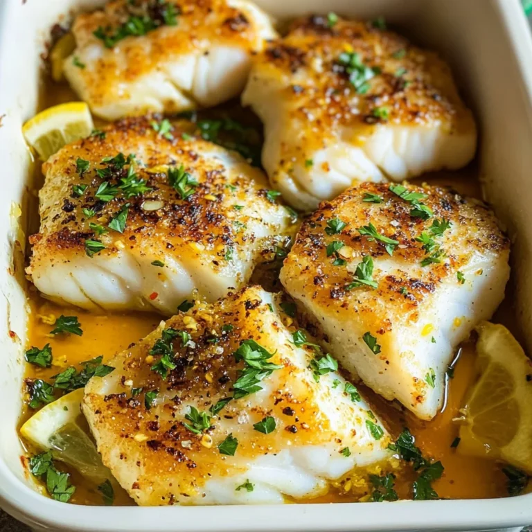 Baked Cod Recipe with Lemon and Garlic