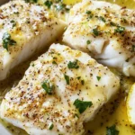 Baked Cod in Coconut Lemon Cream Sauce