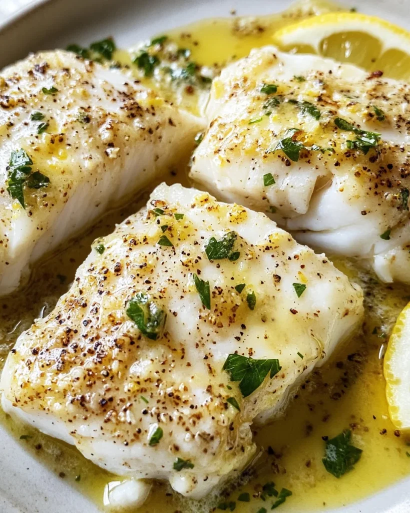 Baked Cod in Coconut Lemon Cream Sauce