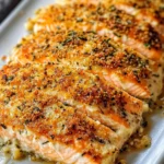 Baked Salmon with Mayo and Parmesan Herb Crust