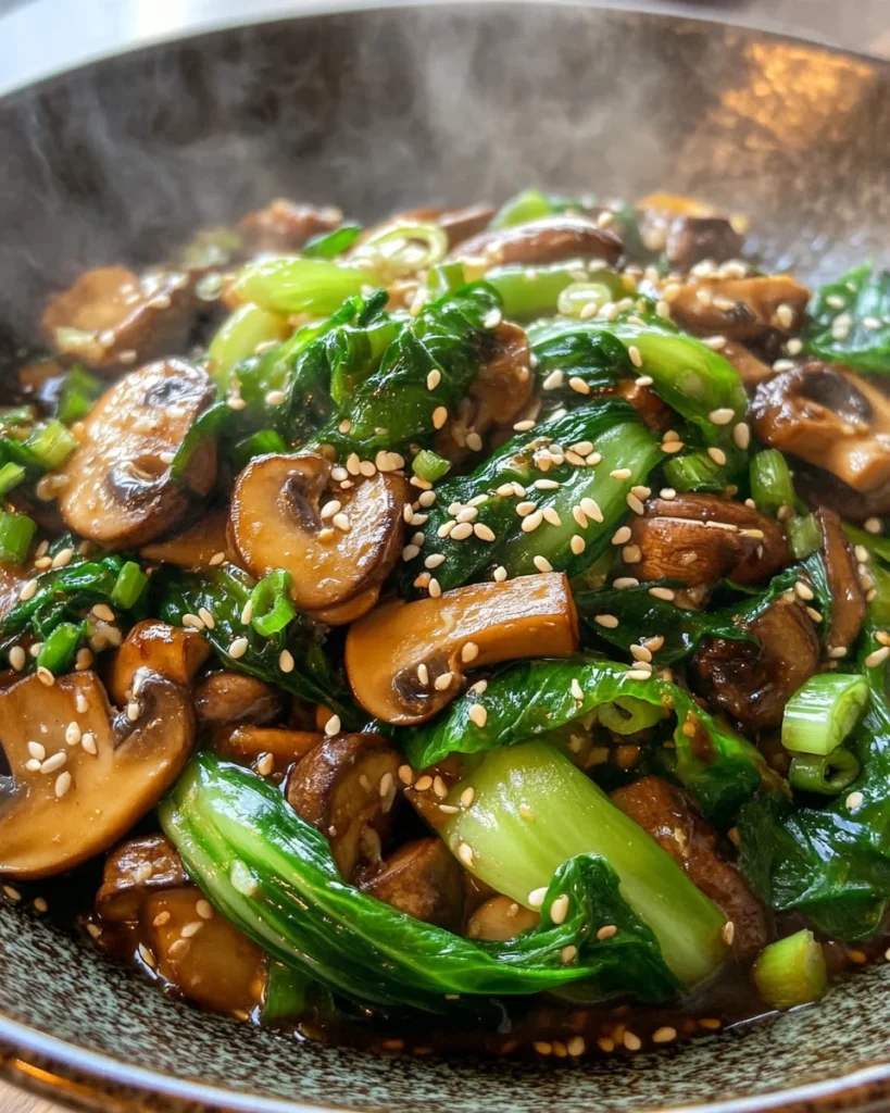 Bok Choy and Mushroom Stir Fry