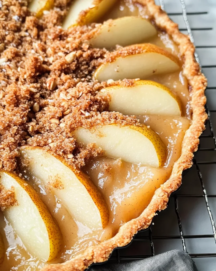Chai Spiced Pear Almond Crumble Tart: A 42-year Secret