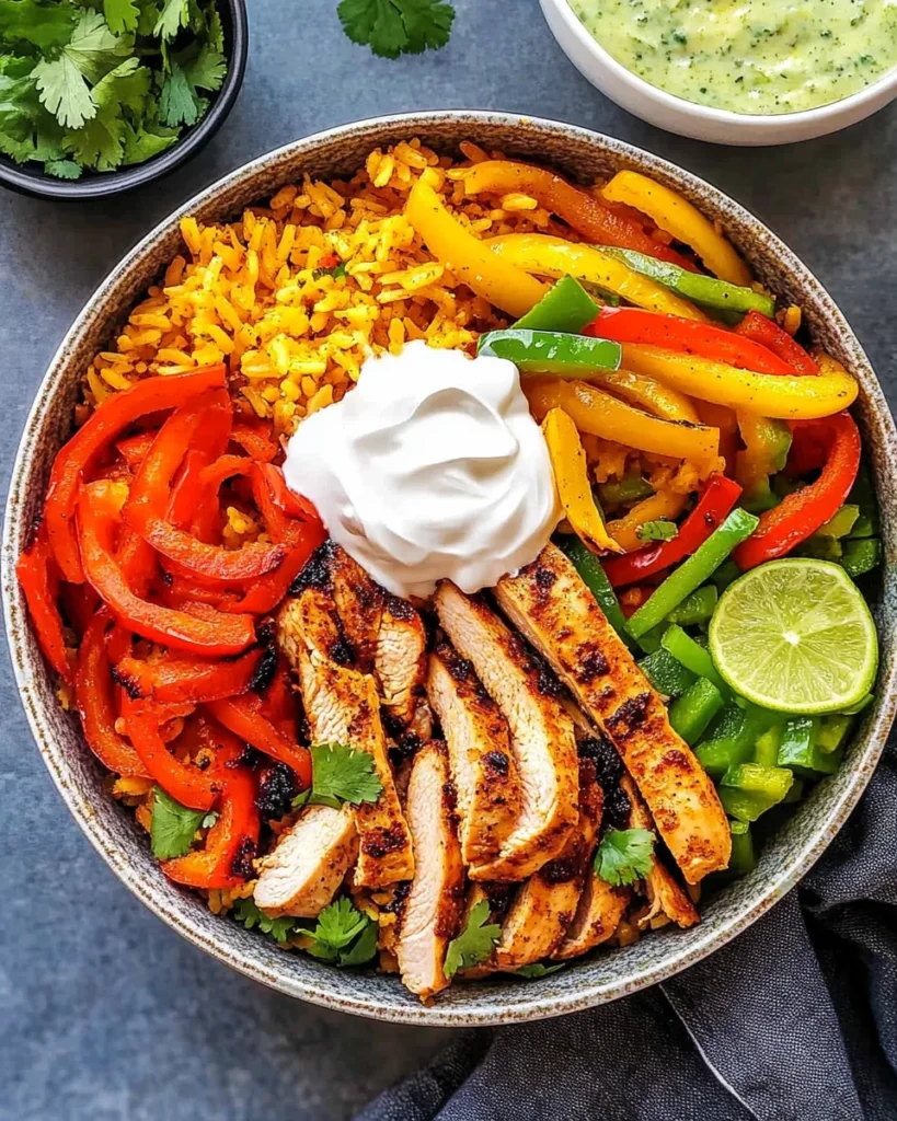 Chicken Fajita Rice Bowls