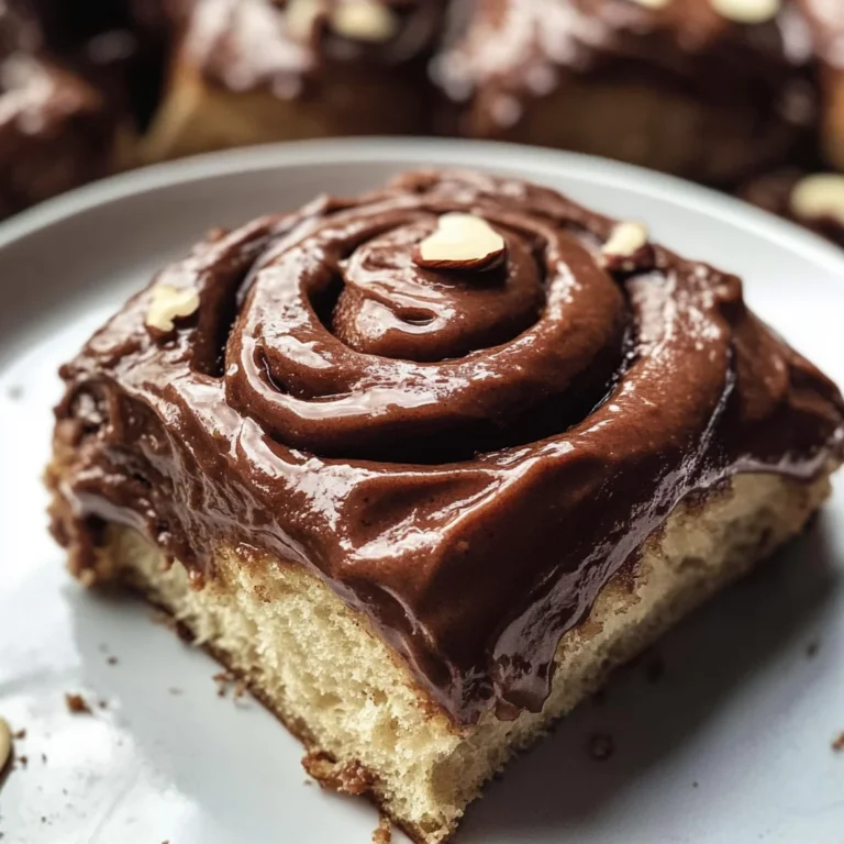 Chocolate Cinnamon Rolls with Hazelnut Icing