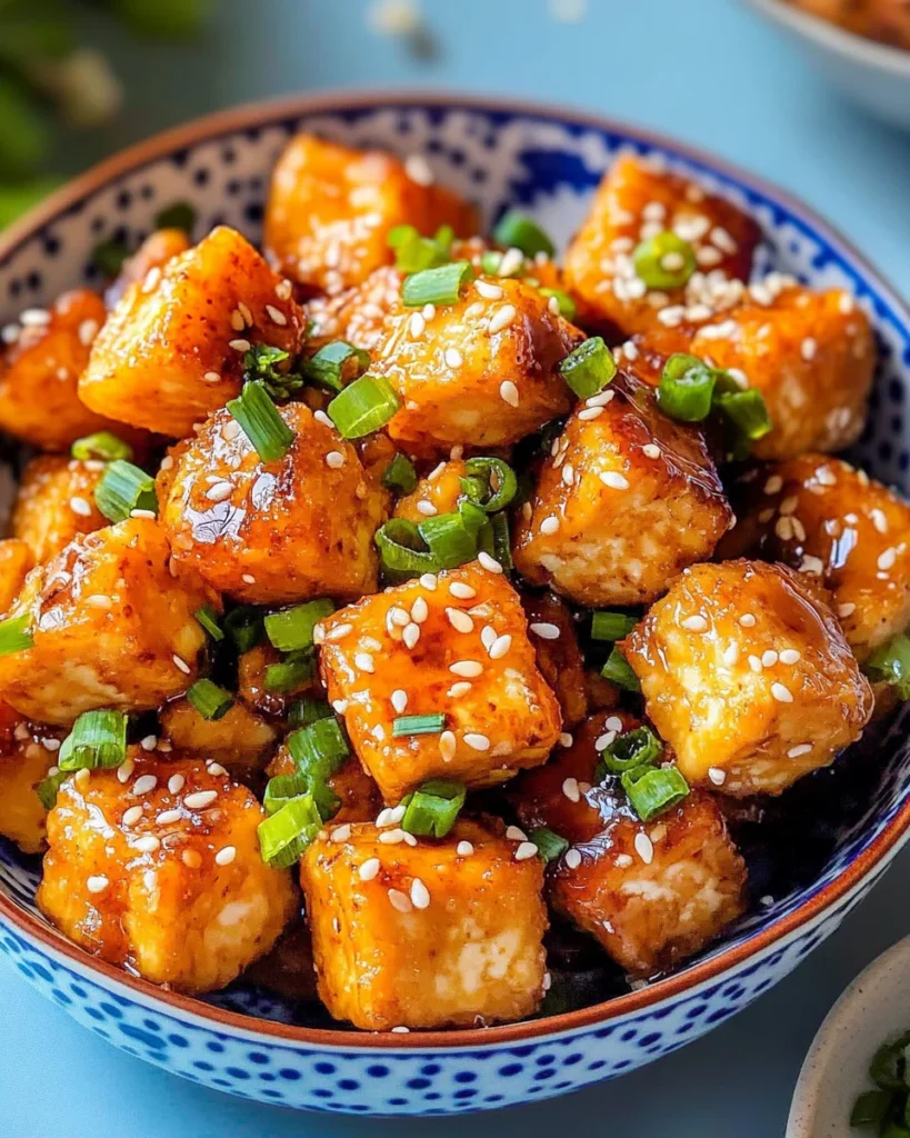 Crispy Honey Garlic Tofu