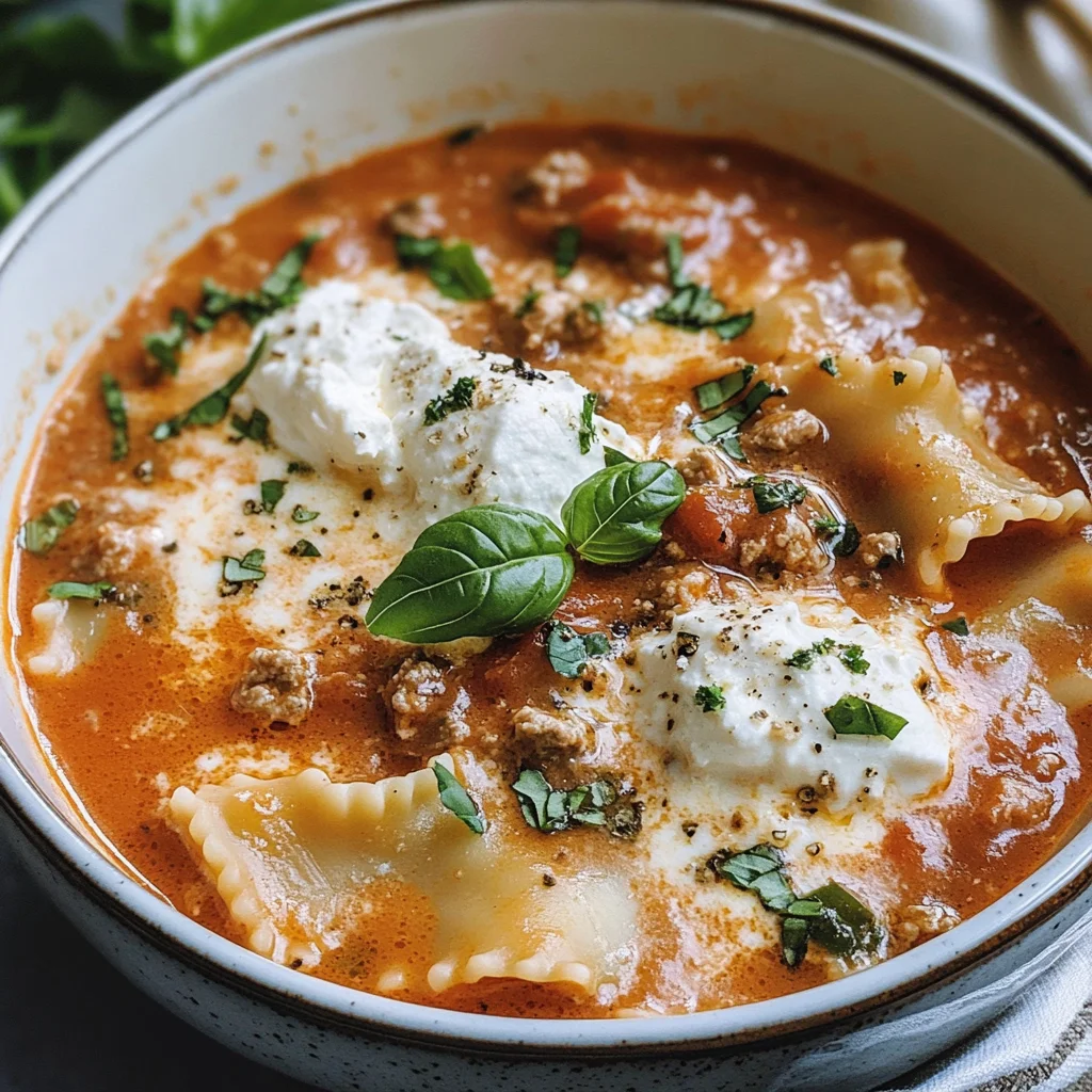 Easy Creamy Lasagna Soup