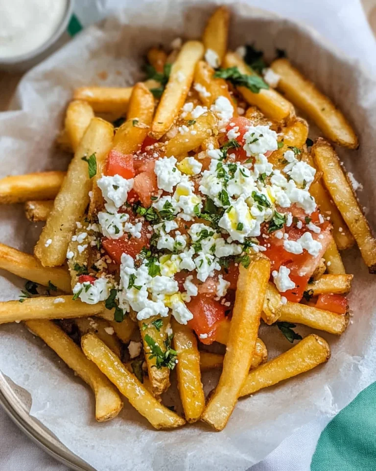 Greek Fries With Feta Cheese