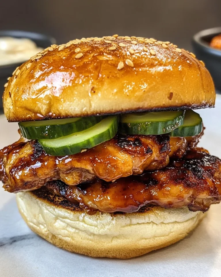 Grilled Korean BBQ Chicken Sandwich