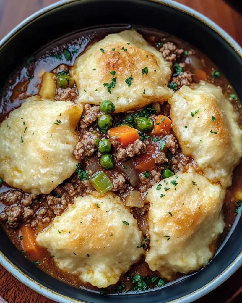 Ground Beef and Dumplings