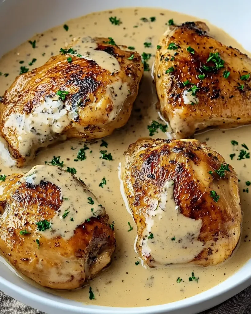 Irish Chicken in Whiskey Cream Sauce