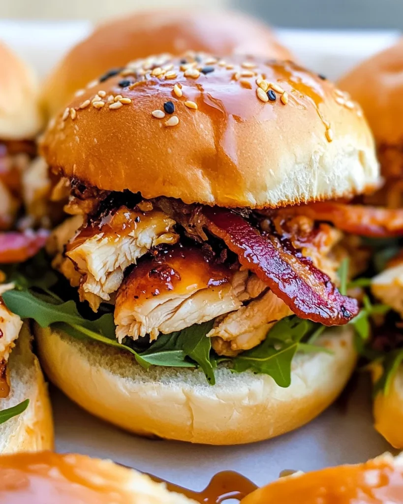 Maple Chicken & turkey Bacon Sliders