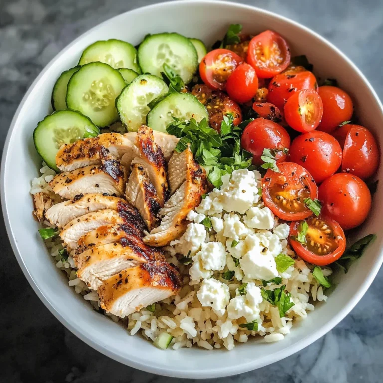 Mediterranean Chicken and Rice Bowl