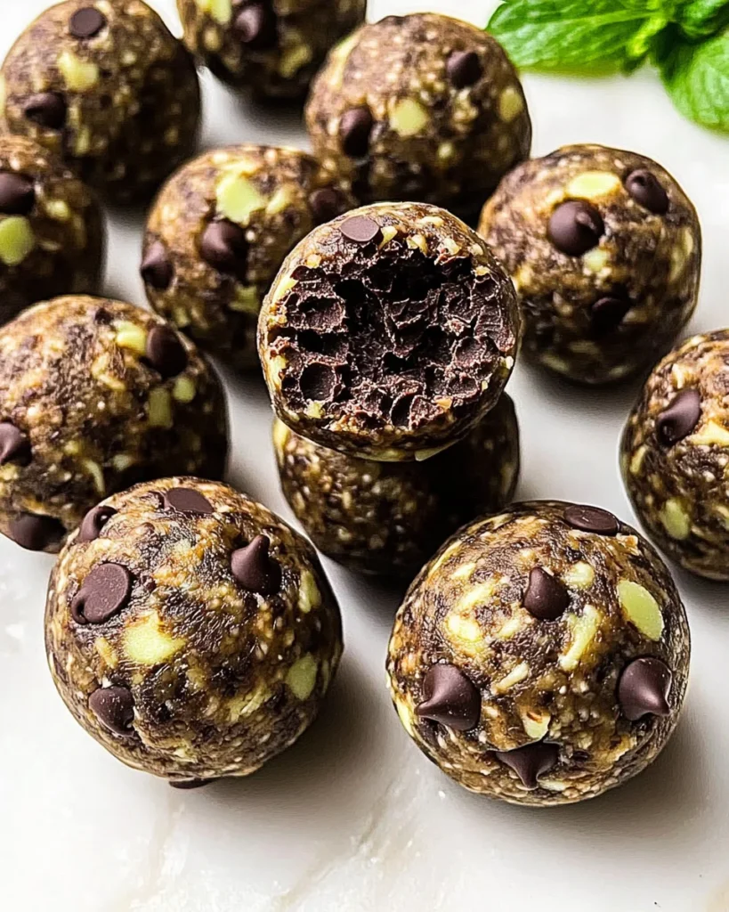 Mint Chocolate Chip Protein Balls