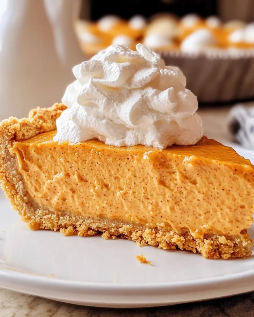 No Bake Marshmallow Pumpkin Pie