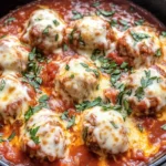 Slow Cooker Chicken Parm Meatballs