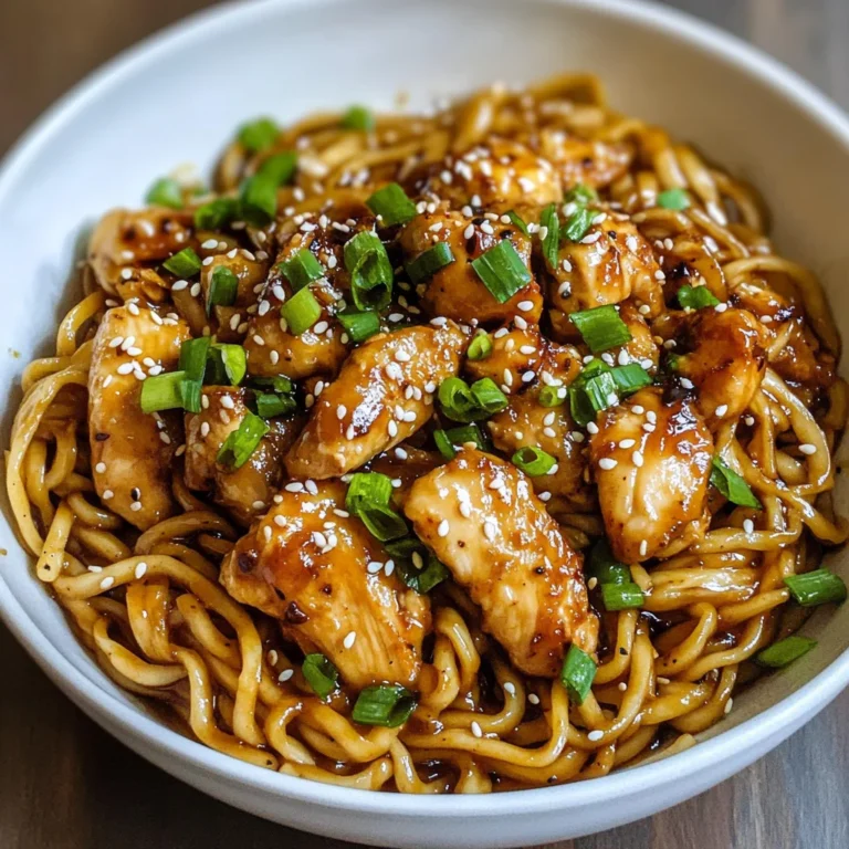 Sticky Garlic Chicken Noodles