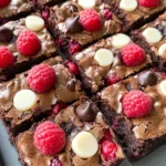 Triple Chocolate Raspberry Brownies