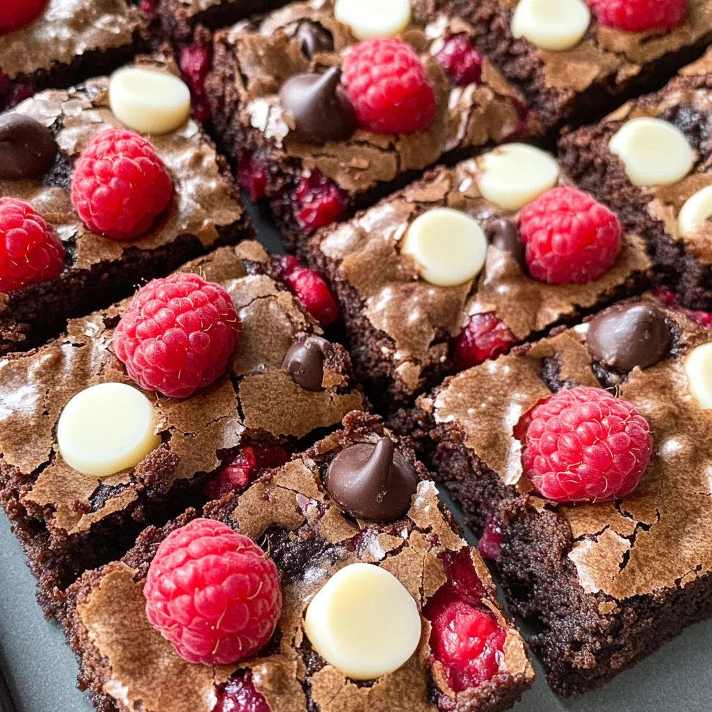 Triple Chocolate Raspberry Brownies