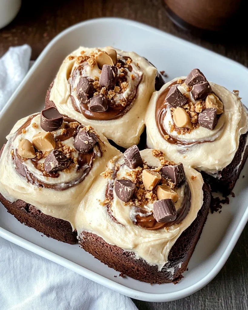 chocolate peanut butter sweet rolls