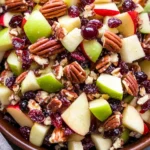 Apple Salad with Grapes, Pecans, and Dried Cranberries