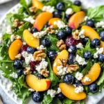 Blueberry Peach Feta Salad