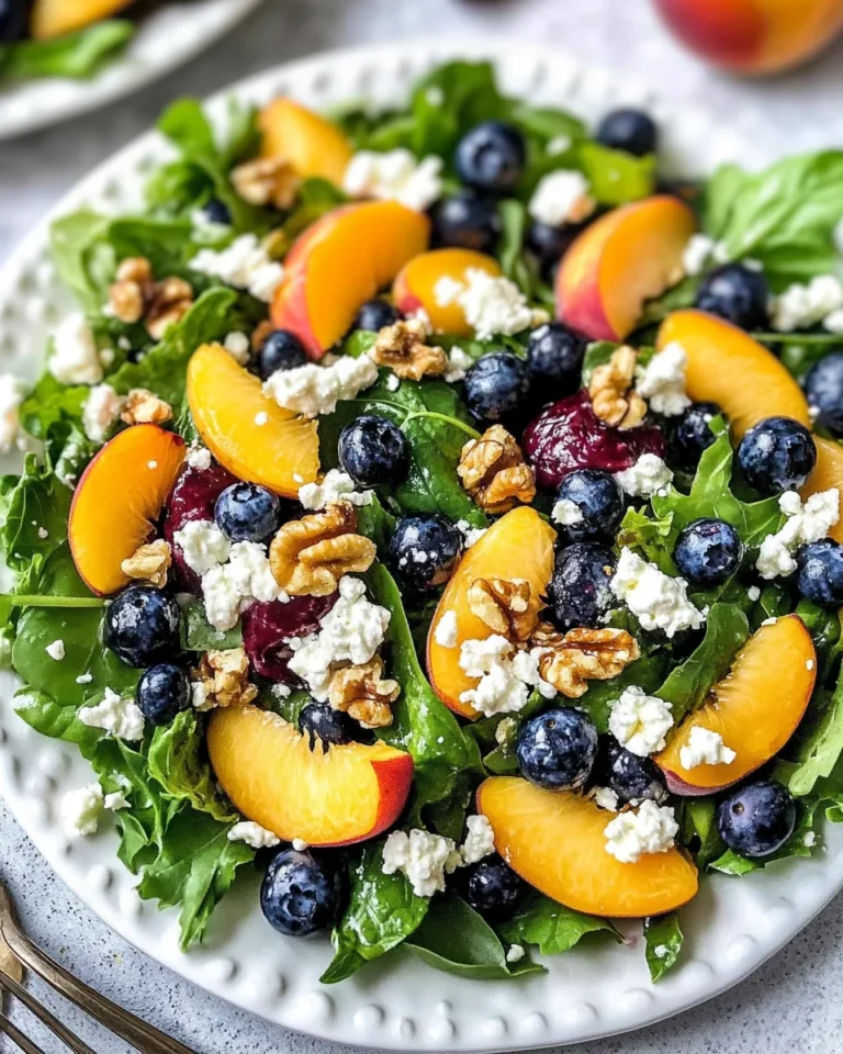 Blueberry Peach Feta Salad