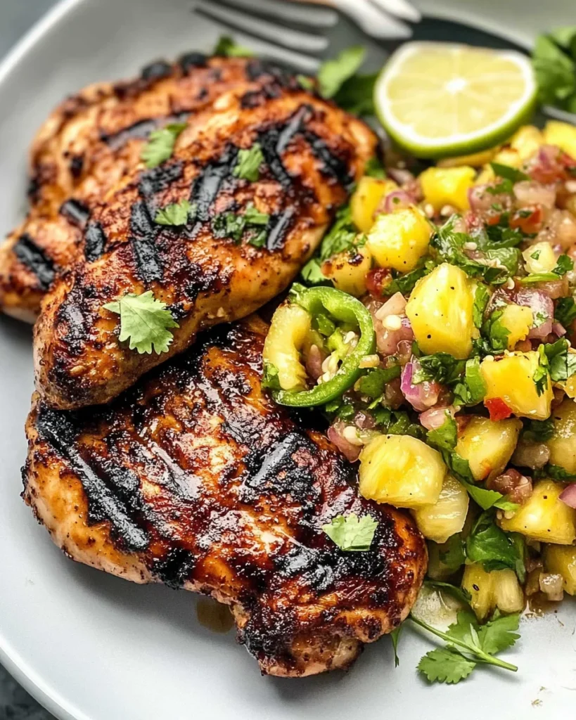 Caribbean Jerk Chicken with Pineapple Salsa