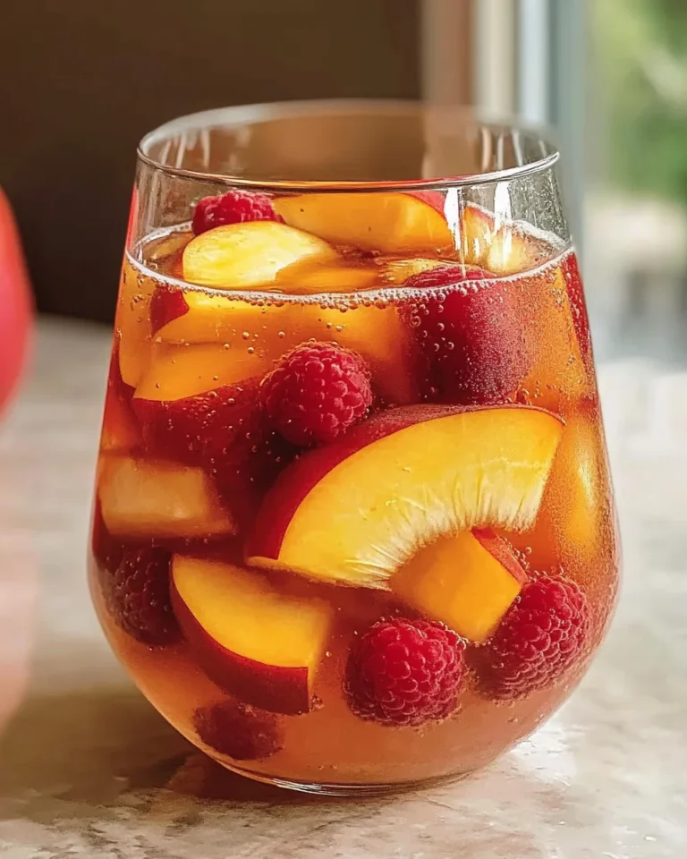 Chilled Peach Moscato Sangria