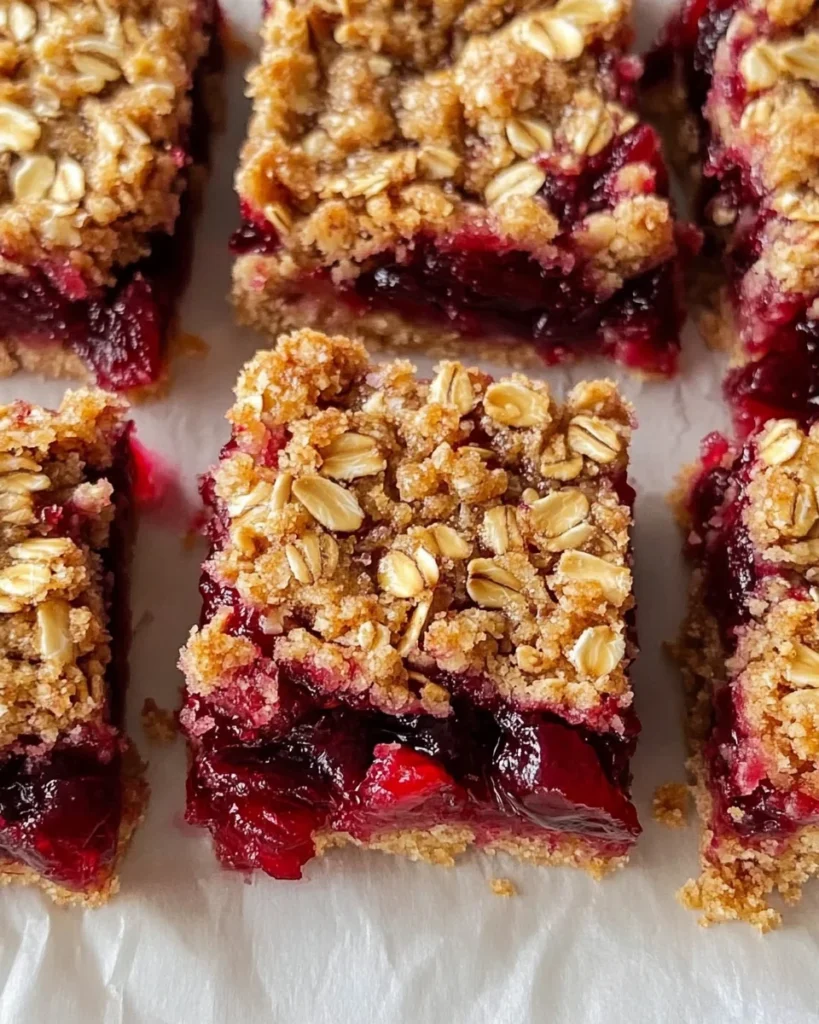 Cranberry Sauce Oat Bars