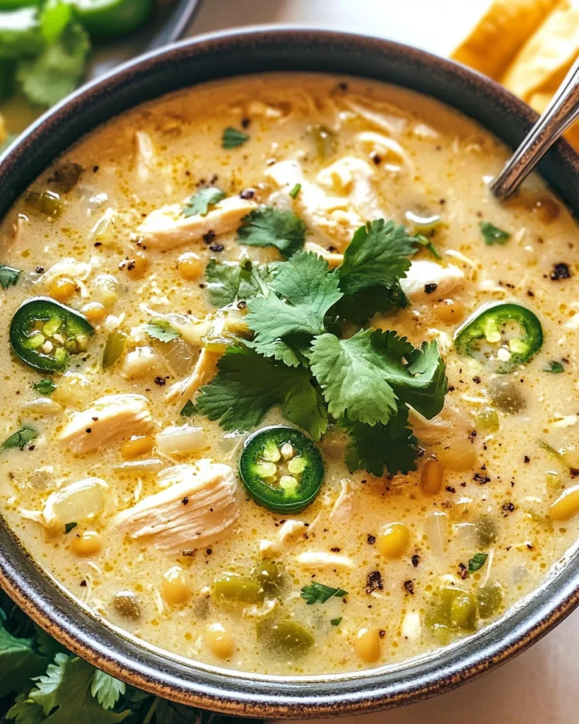 Creamy Jalapeño White Chicken Chili