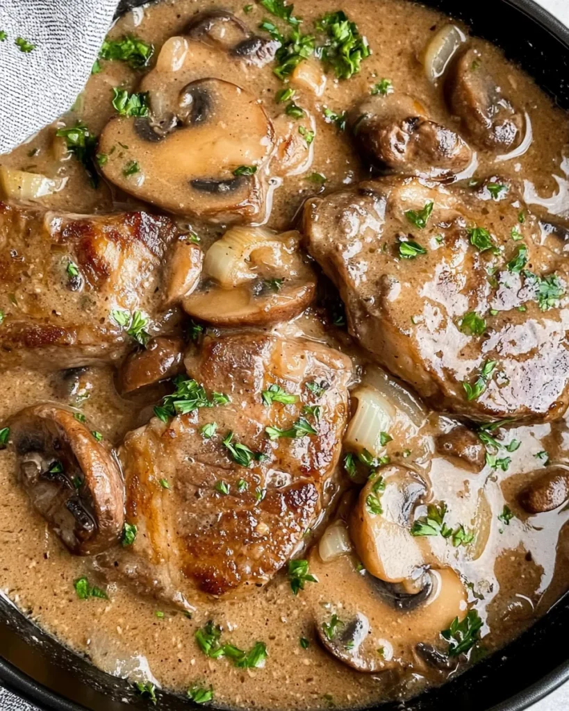 Crock pot Smothered beef Chops