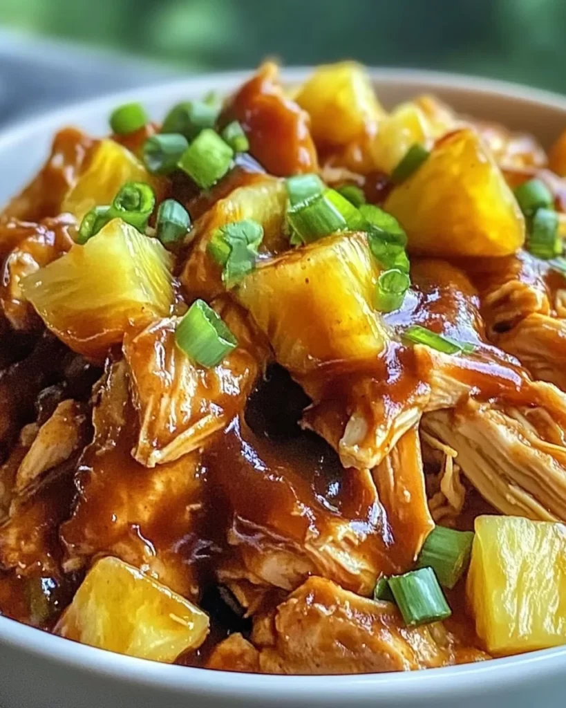 Crockpot Pineapple BBQ Chicken